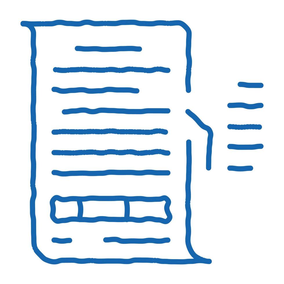 rapport d'audit financier doodle icône illustration dessinée à la main vecteur