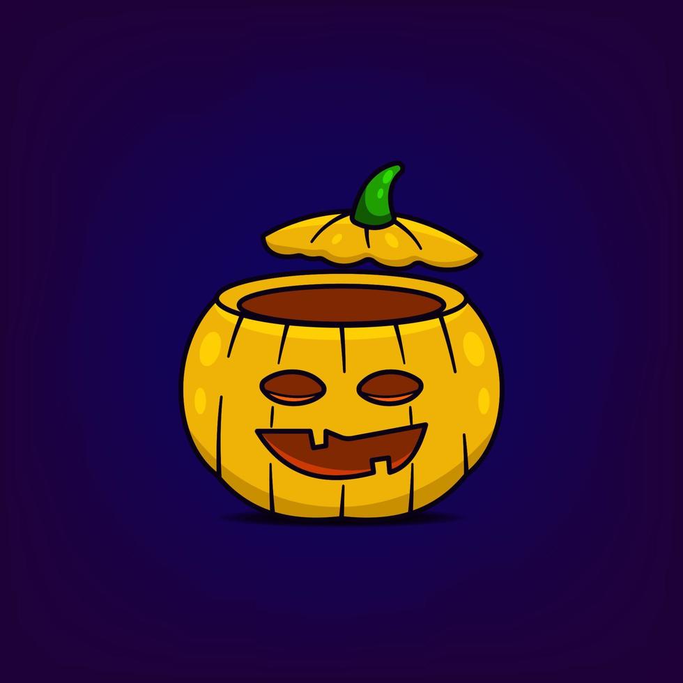 personnage d'halloween citrouille. mascotte d'halloween. personnage d'Halloween. vecteur