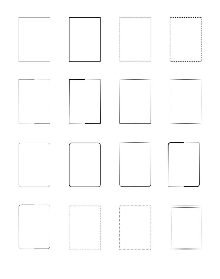 vecteur de contour de rectangle de bordure de taille a4