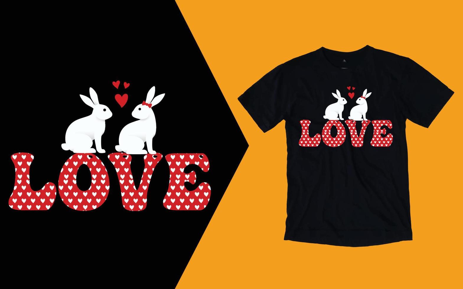 lapin amour t-shirt, lapin saint valentin t-shirt vecteur