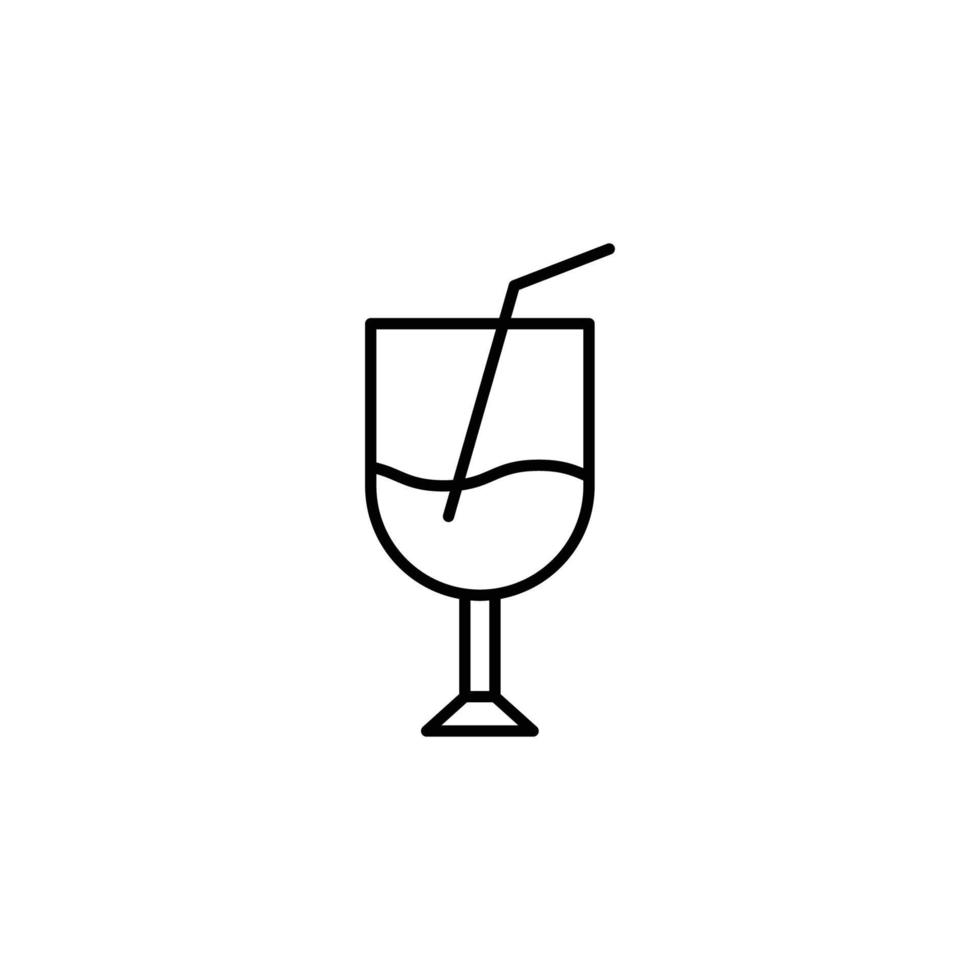 icône de boissons. icône de contour vecteur