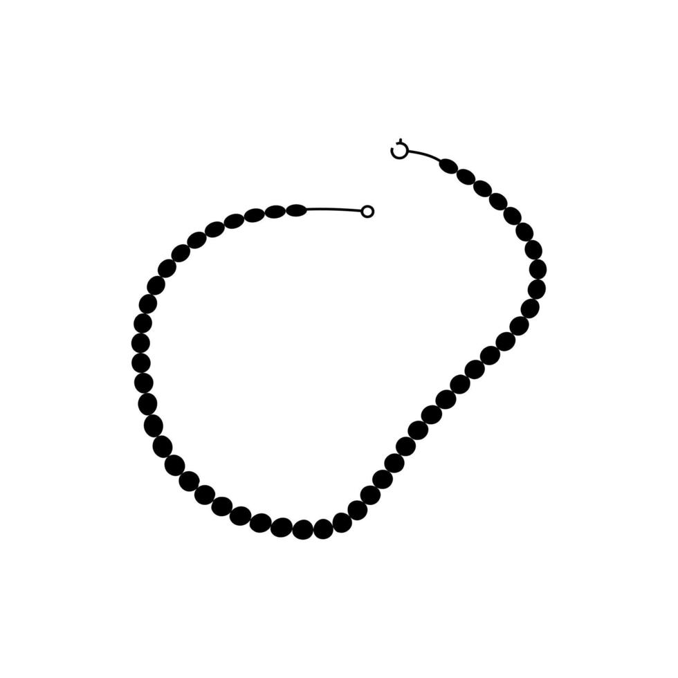 vecteur d'icône de perle. signe d'illustration de collier. symbole de bijou. logo de gemme.