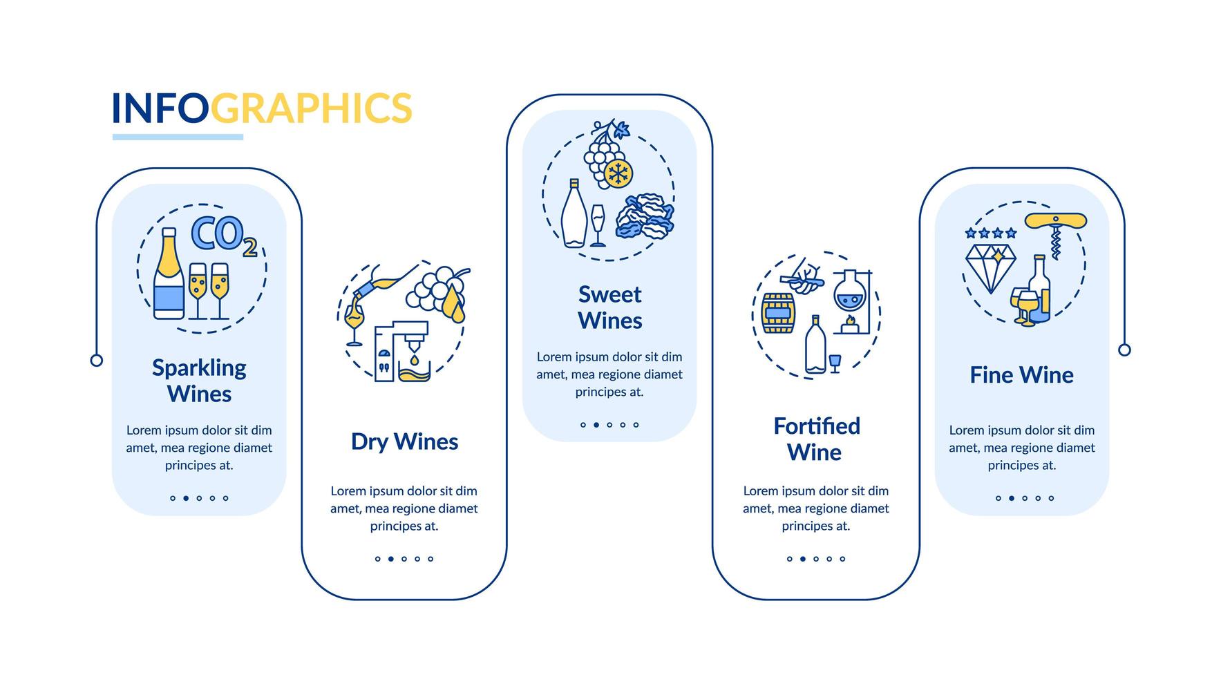 modèle d'infographie de dégustation de vin. vecteur