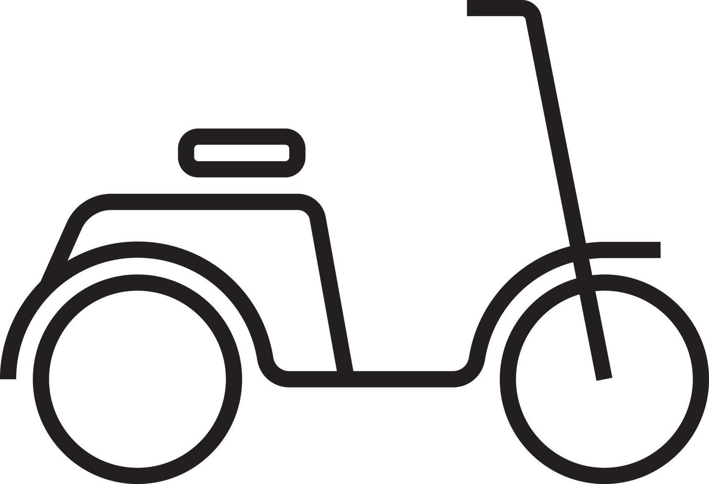 icône de transport scooter icônes de personnes avec style de contour noir. véhicule, symbole, transport, ligne, contour, gare, voyage, automobile, modifiable, pictogramme, isolé, plat. illustration vectorielle vecteur