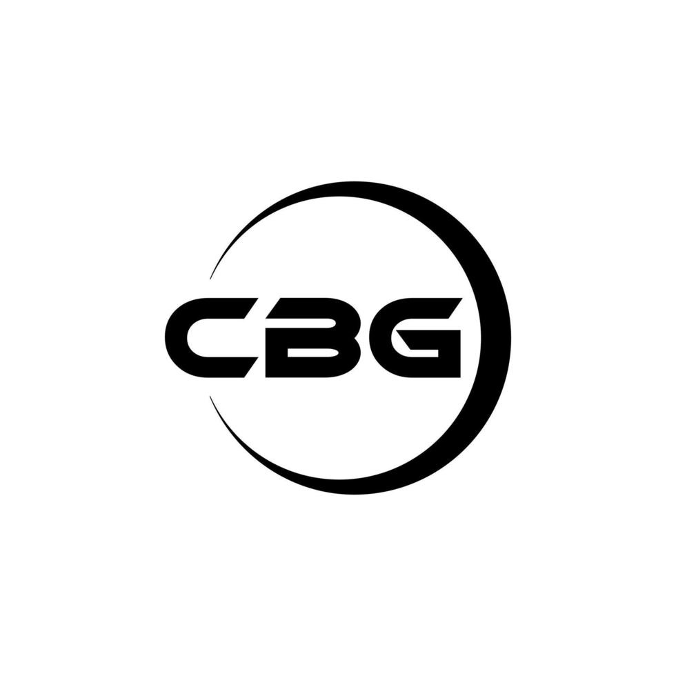 création de logo de lettre cbg en illustration. logo vectoriel, dessins de calligraphie pour logo, affiche, invitation, etc. vecteur