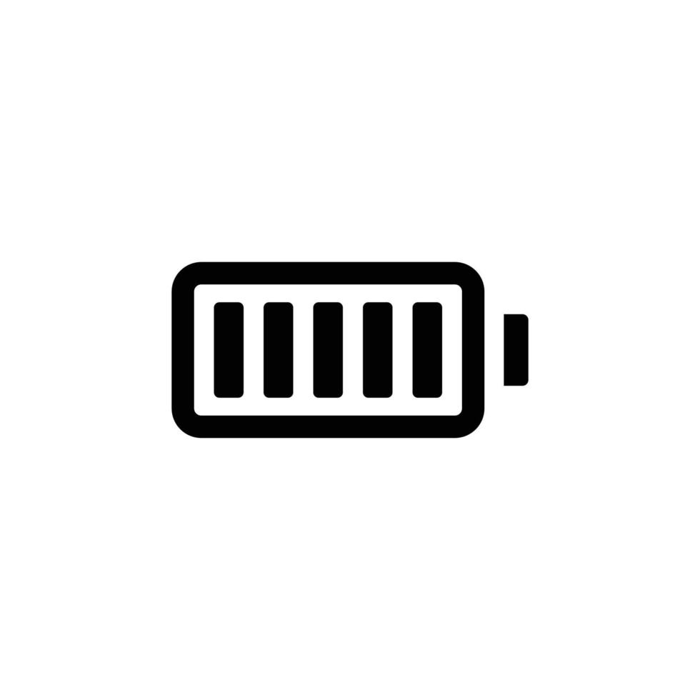 batterie pleine simple icône plate illustration vectorielle vecteur