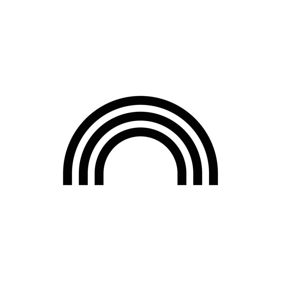 arc-en-ciel simple icône plate illustration vectorielle vecteur