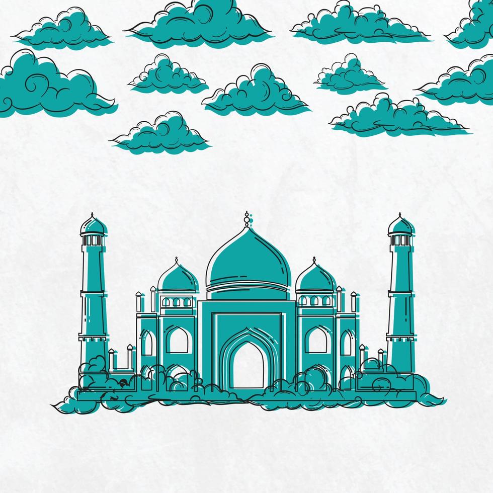 conception de vecteur icône bannière mosquée