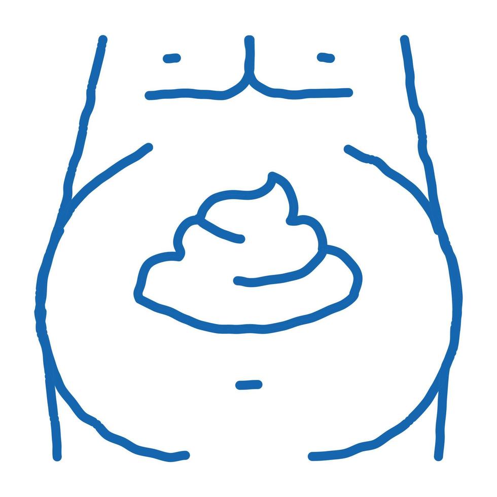 mayonnaise obésité doodle icône illustration dessinée à la main vecteur