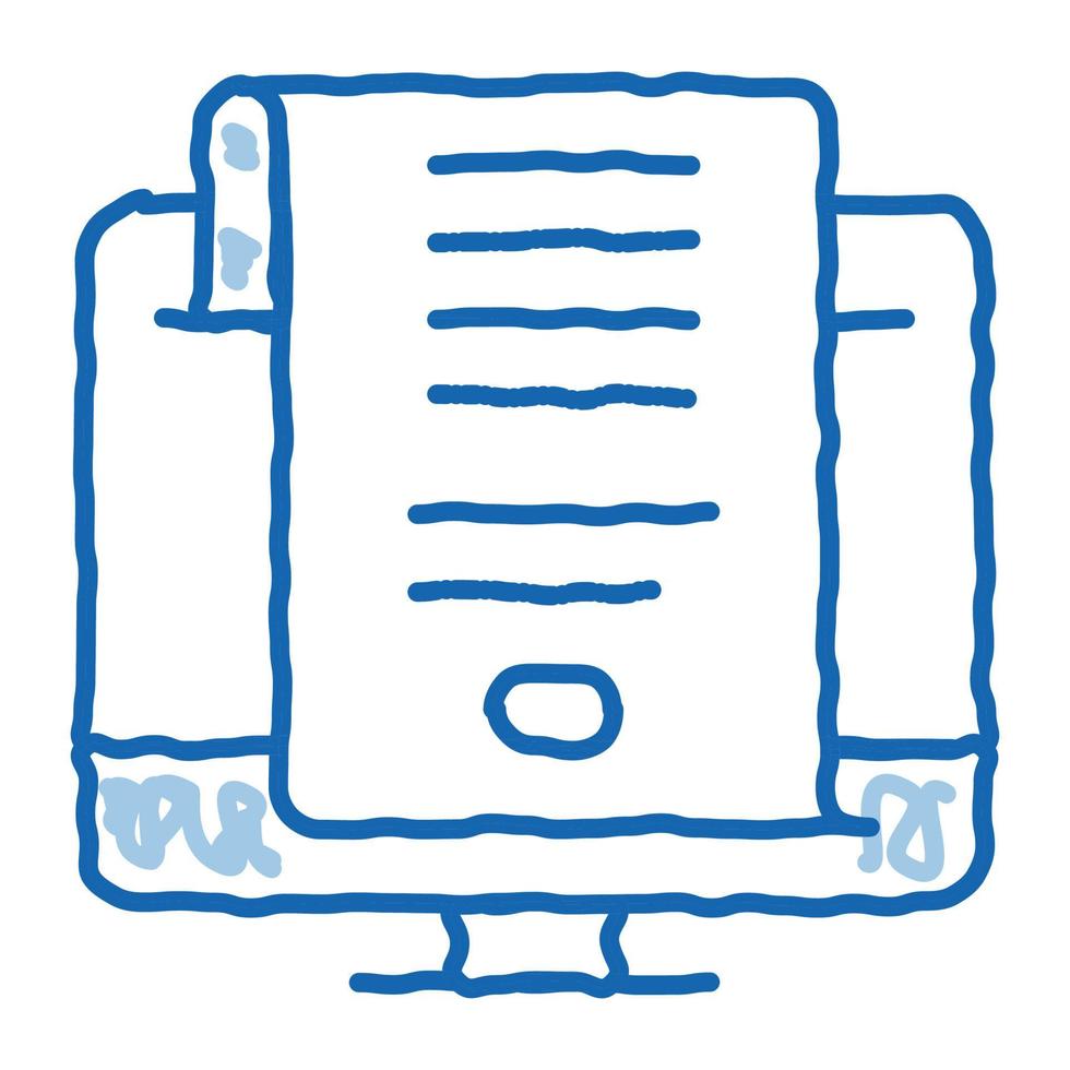 optimisation des moteurs de recherche document doodle icône illustration dessinée à la main vecteur