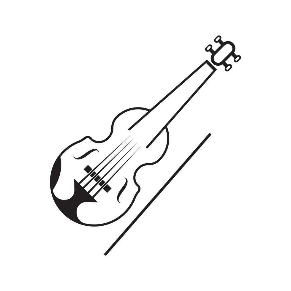 vecteur d'icône de violon