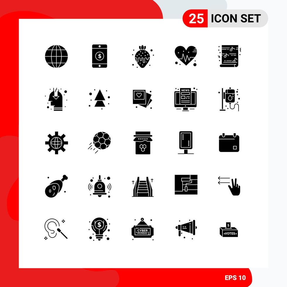25 icônes créatives signes et symboles modernes de la religion nourriture drôle coeur de noël éléments de conception vectoriels modifiables vecteur