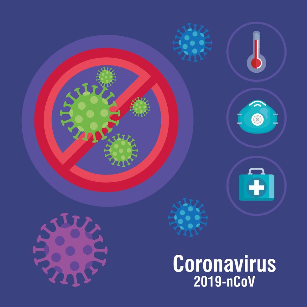 bannière de prévention des coronavirus vecteur