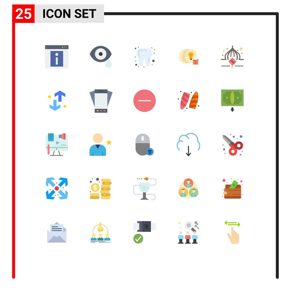 interface mobile ensemble de 25 pictogrammes de science de transfert de masjid partager des éléments de conception vectoriels modifiables de dent vecteur