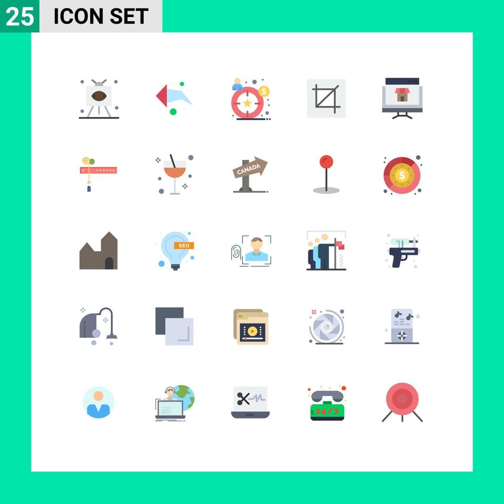 25 icônes créatives signes et symboles modernes de l'outil marketing acheteur persona mise en page éléments de conception vectoriels modifiables vecteur