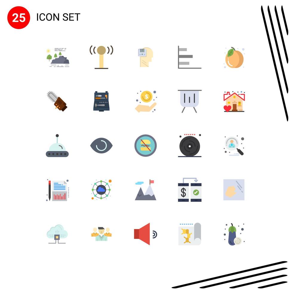 25 icônes créatives signes et symboles modernes de pack éléments de conception vectoriels modifiables masculins graphiques à mémoire horizontale vecteur
