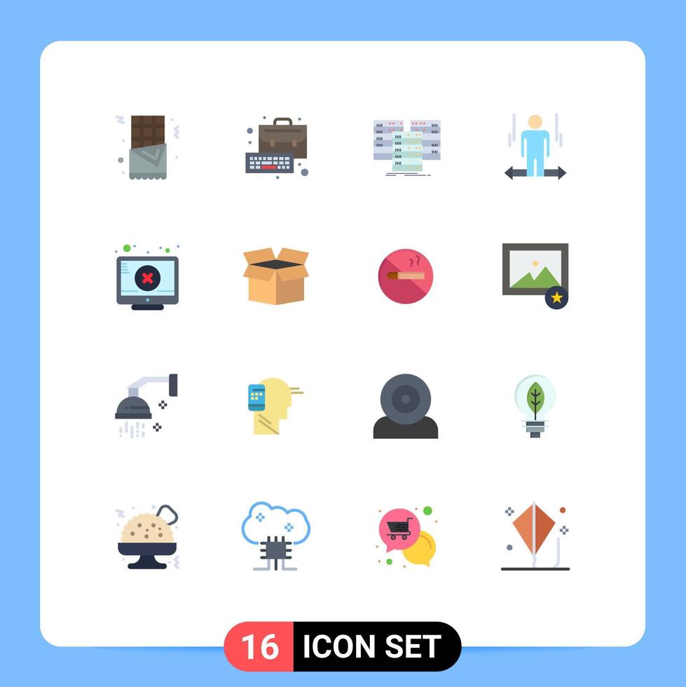 pack d'icônes vectorielles stock de 16 signes et symboles de ligne pour l'écran flèche centrale gauche modifiable par l'utilisateur pack d'éléments de conception de vecteur créatif