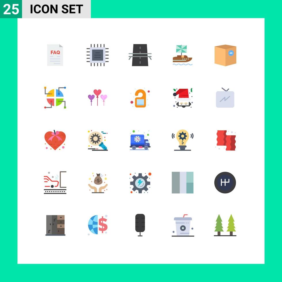 interface mobile jeu de couleurs plates de 25 pictogrammes d'éléments de conception vectoriels modifiables de l'autoroute britannique du pont européen du royaume-uni vecteur