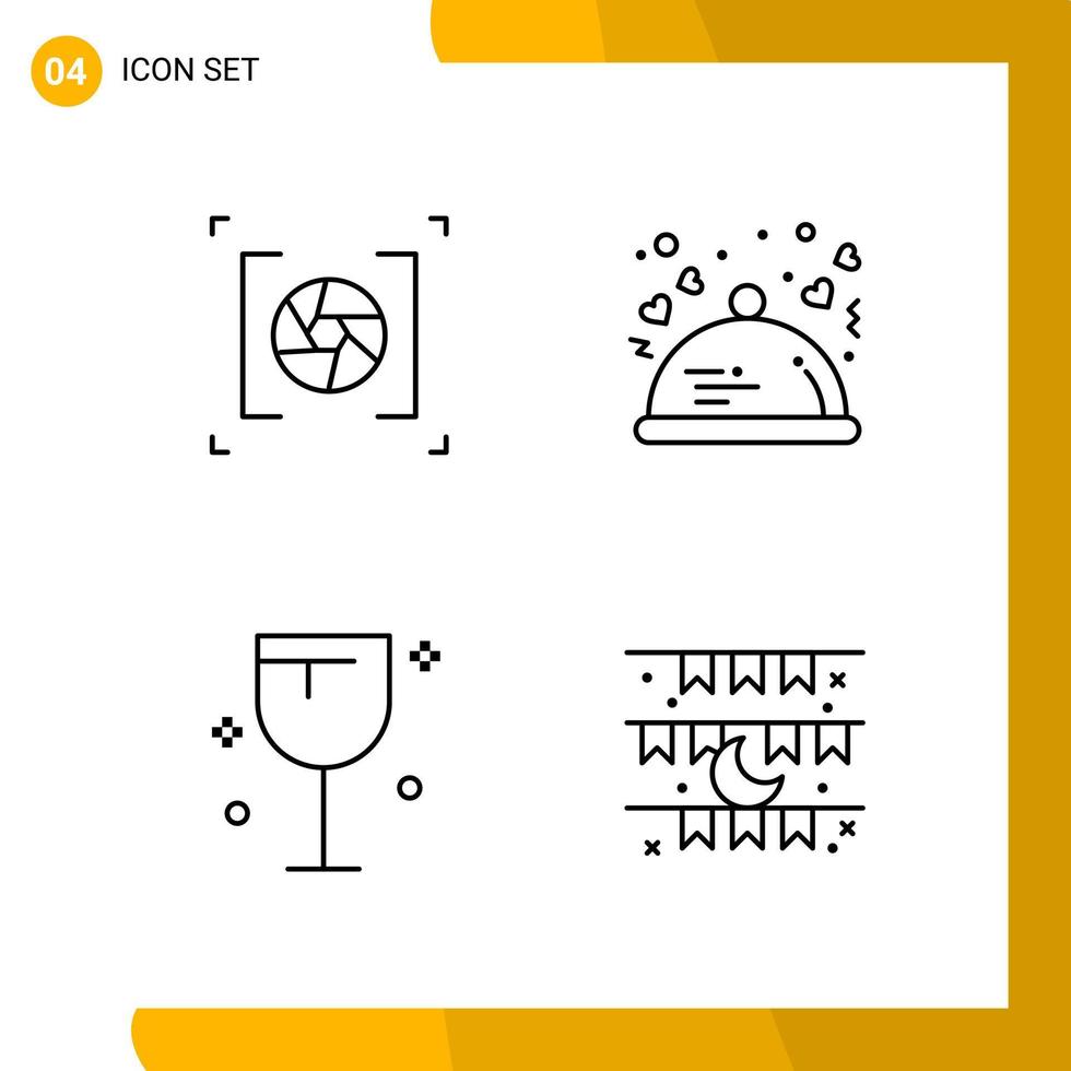 4 symboles de contour de pack d'icônes de style de ligne de jeu d'icônes isolés sur fond blanc pour la conception de sites Web réactifs vecteur