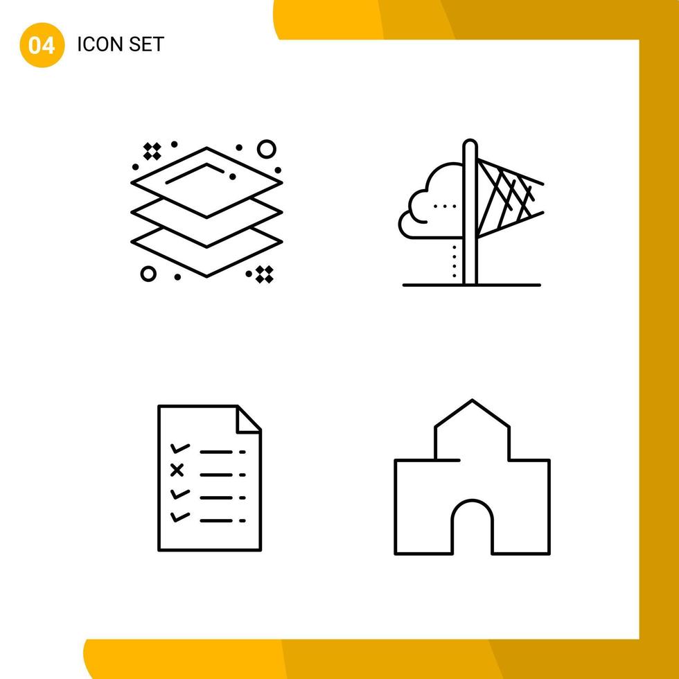 4 symboles de contour de pack d'icônes de style de ligne de jeu d'icônes isolés sur fond blanc pour la conception de sites Web réactifs vecteur