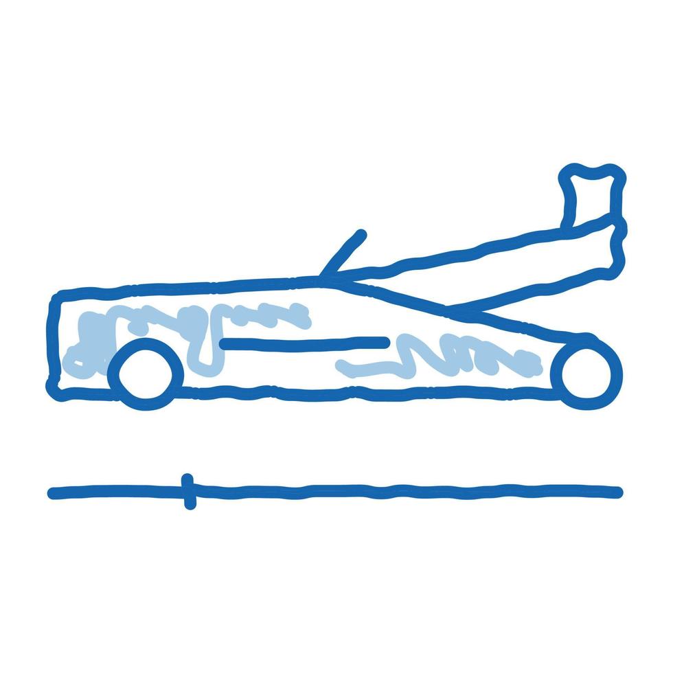 équipement de pneu doodle icône illustration dessinée à la main vecteur
