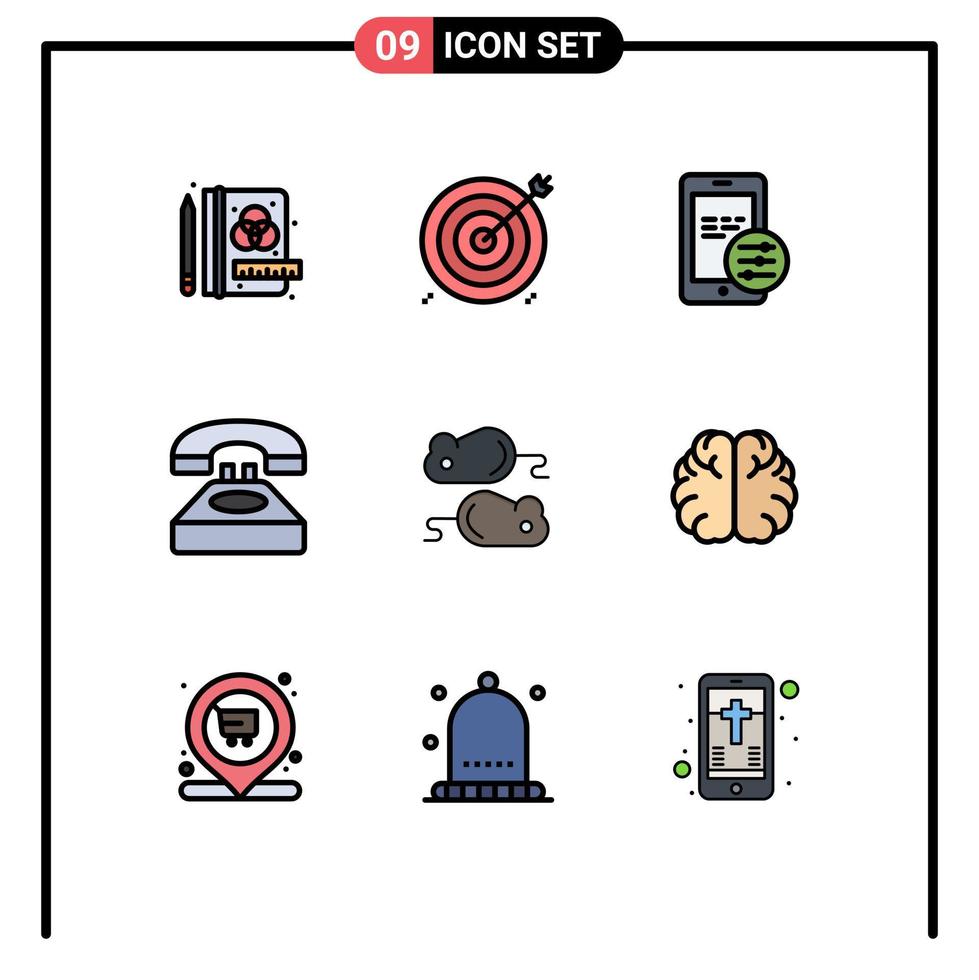 9 icônes créatives signes et symboles modernes de testng conversation gdpr contactez-nous communication éléments de conception vectoriels modifiables vecteur