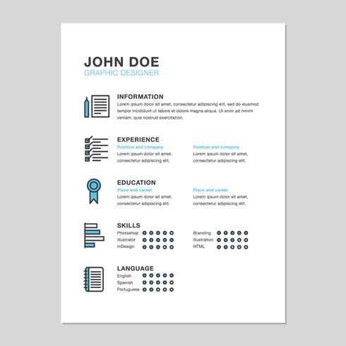 programme de design minimaliste vecteur