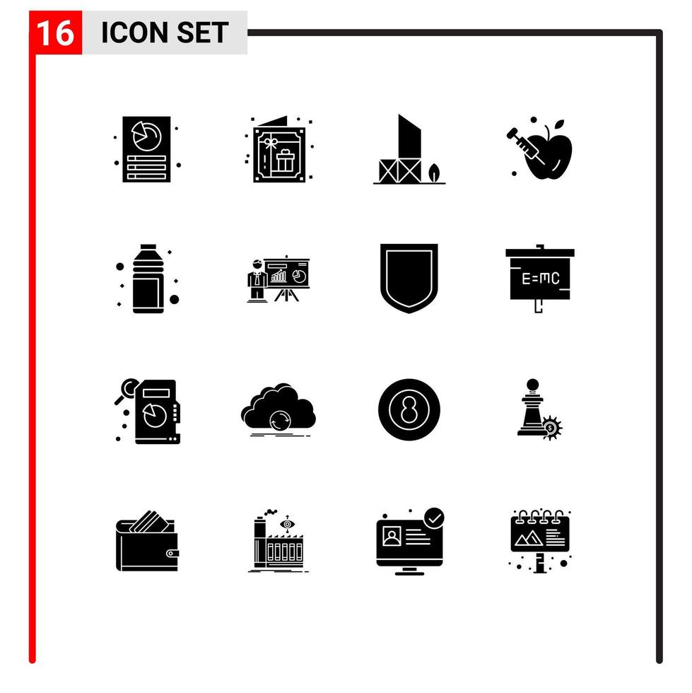 pack d'icônes vectorielles stock de 16 signes et symboles de ligne pour la science de la plage baywatch gravité éléments de conception vectoriels modifiables vecteur