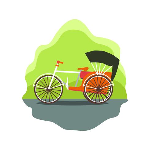 illustration de trishaw vecteur