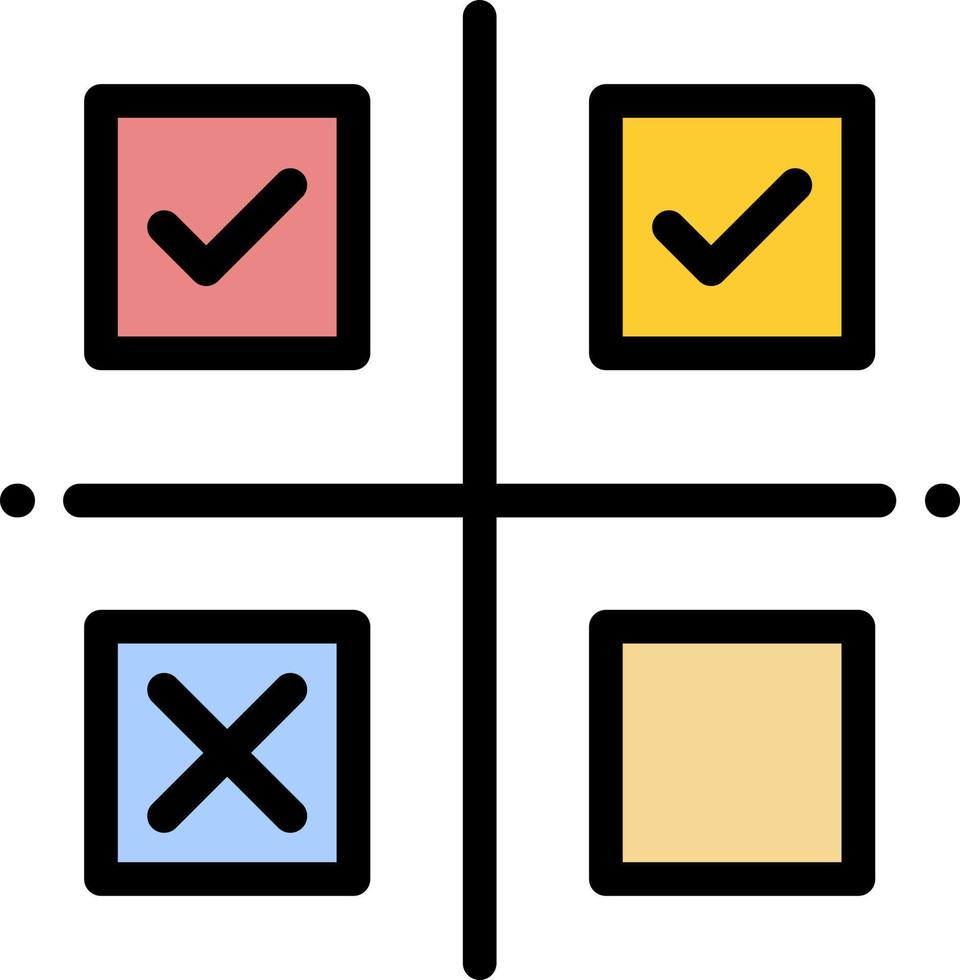 priorités de gestion d'entreprise production de produits icône de couleur plate modèle de bannière d'icône vectorielle vecteur