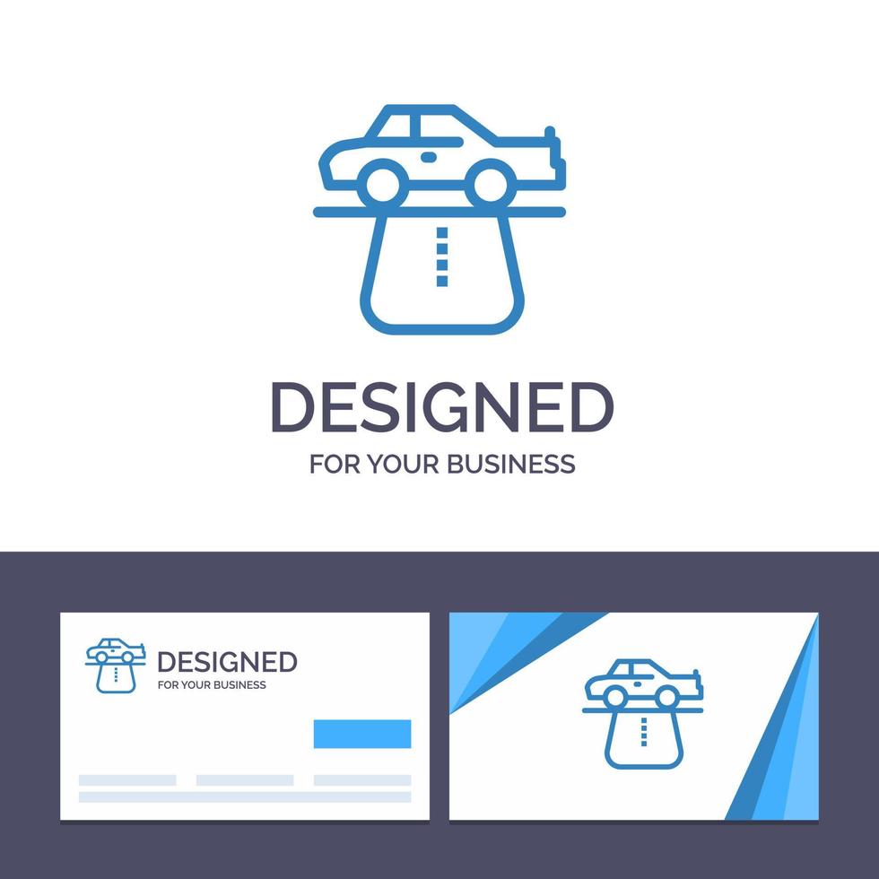 carte de visite créative et modèle de logo avantage autorité tapis de voiture confort illustration vectorielle vecteur