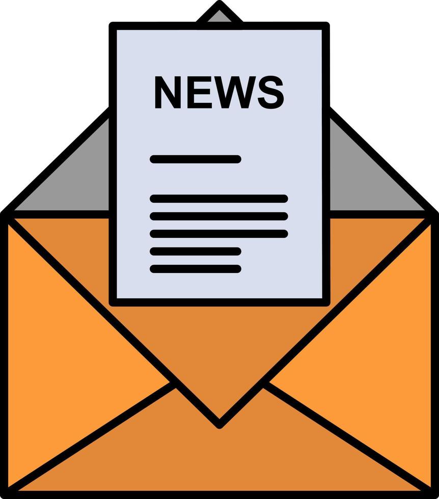 actualités e-mail affaires lettre correspondante icône de couleur plate vecteur icône modèle de bannière