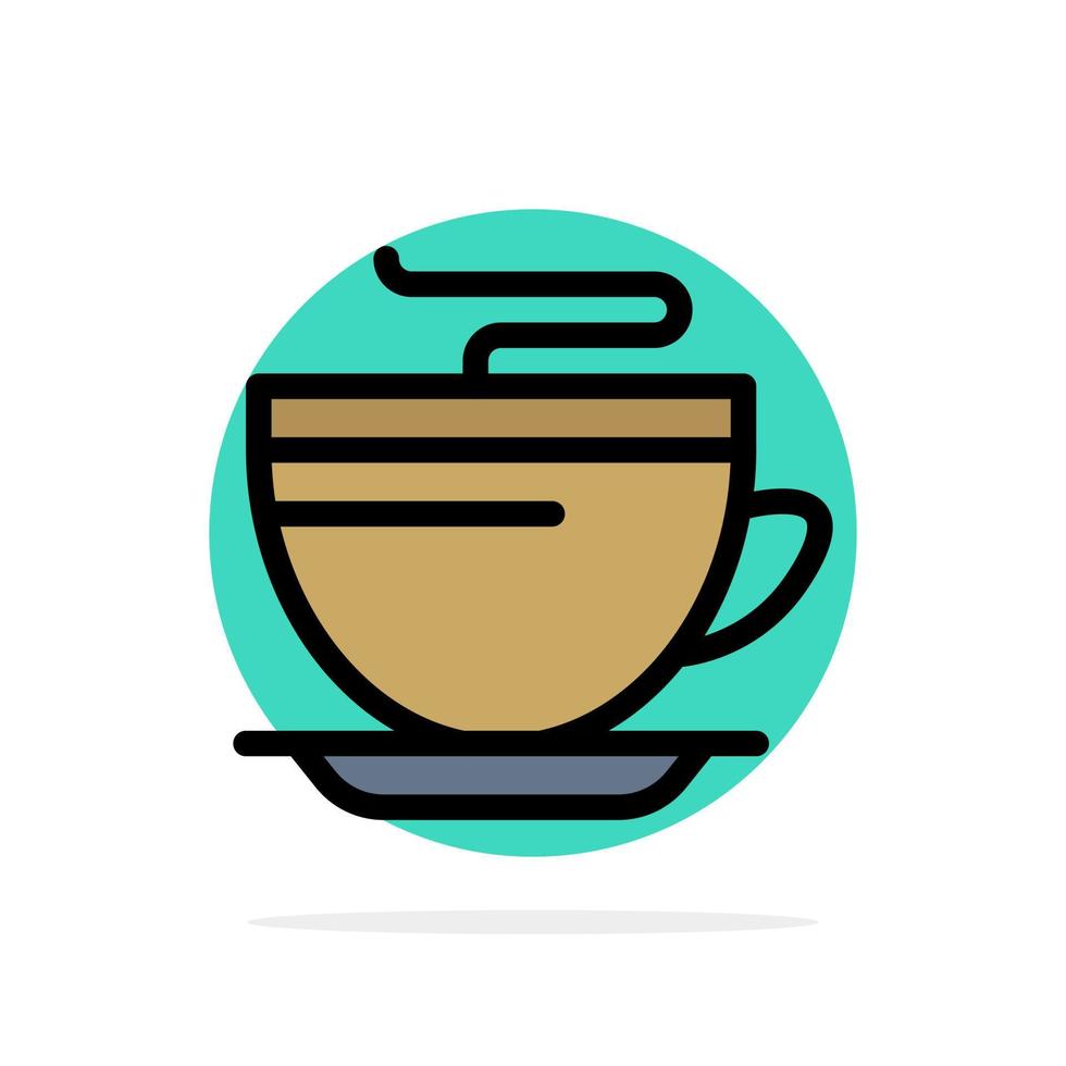 thé café tasse nettoyage abstrait cercle fond plat couleur icône vecteur