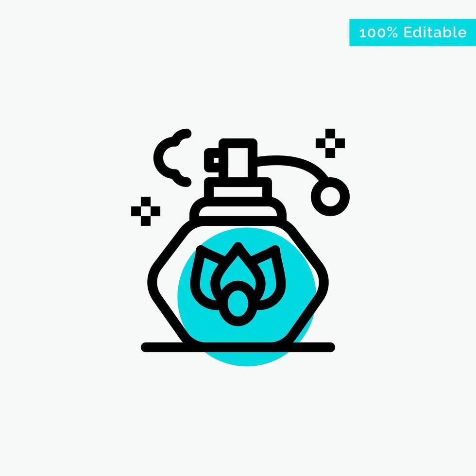 spray de nettoyage propre icône de vecteur de point de cercle de surbrillance turquoise