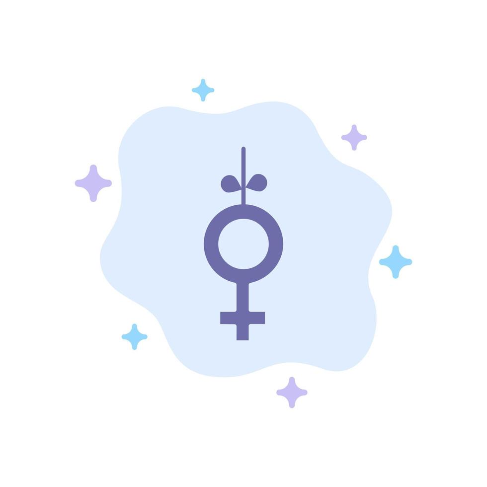 symbole de sexe ruban bleu icône sur fond de nuage abstrait vecteur