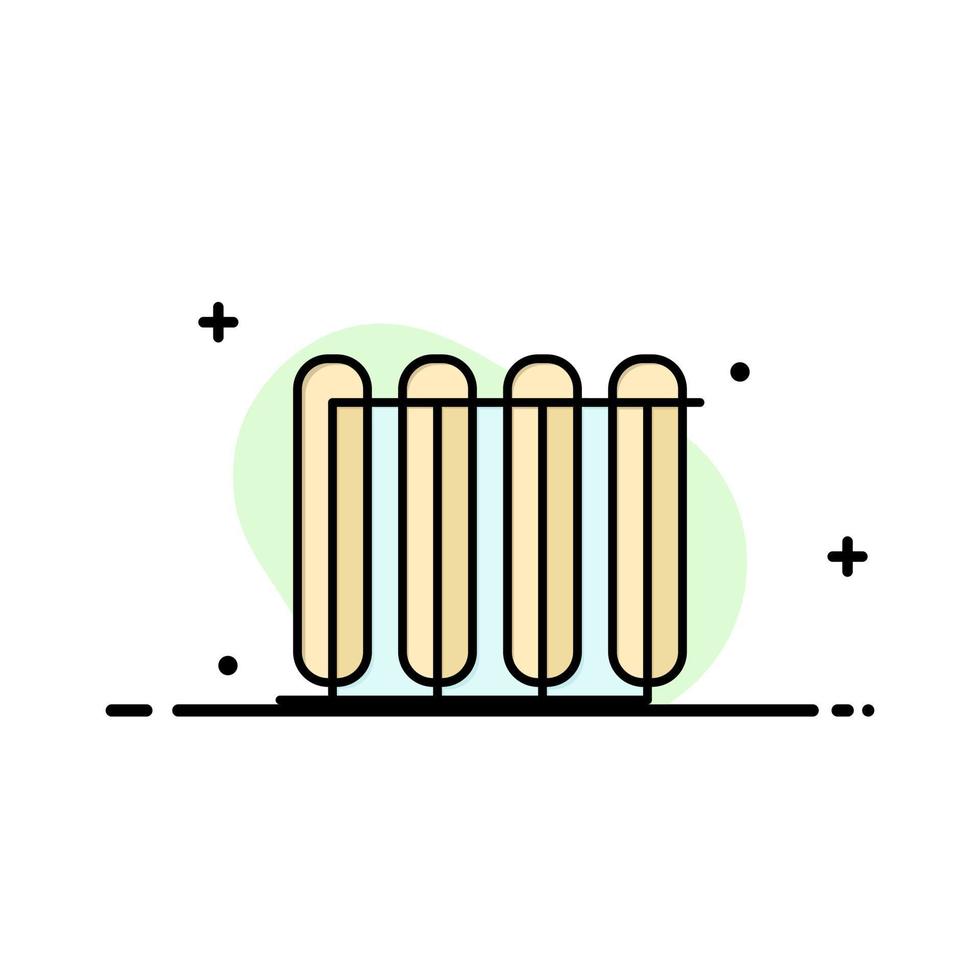 chauffe-batterie radiateur chaud chauffage modèle de logo d'entreprise couleur plate vecteur