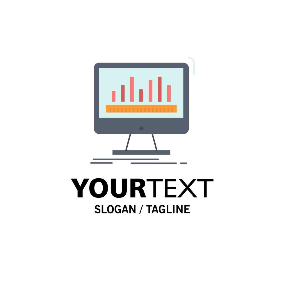 analytique traitement tableau de bord données statistiques plat couleur icône vecteur