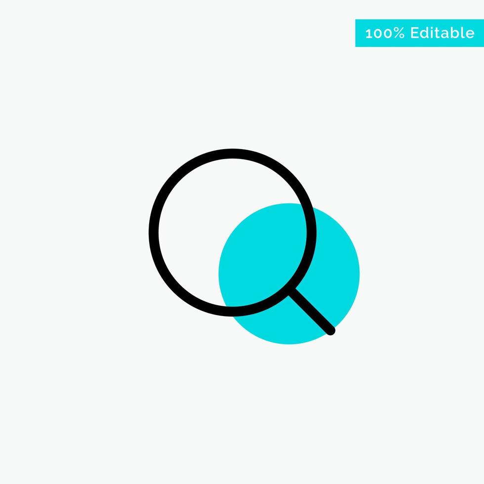 recherche loupe outil max turquoise surbrillance cercle point vecteur icône