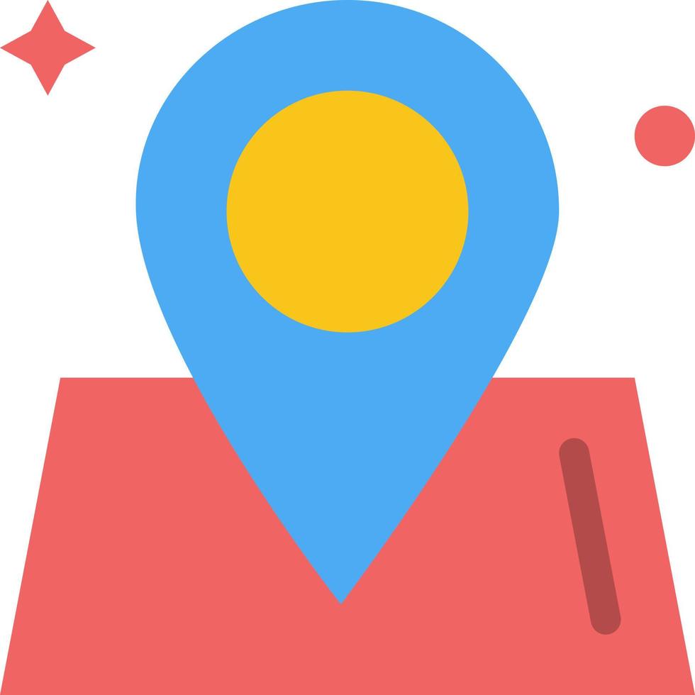 carte de localisation façon monde plat couleur icône vecteur icône modèle de bannière