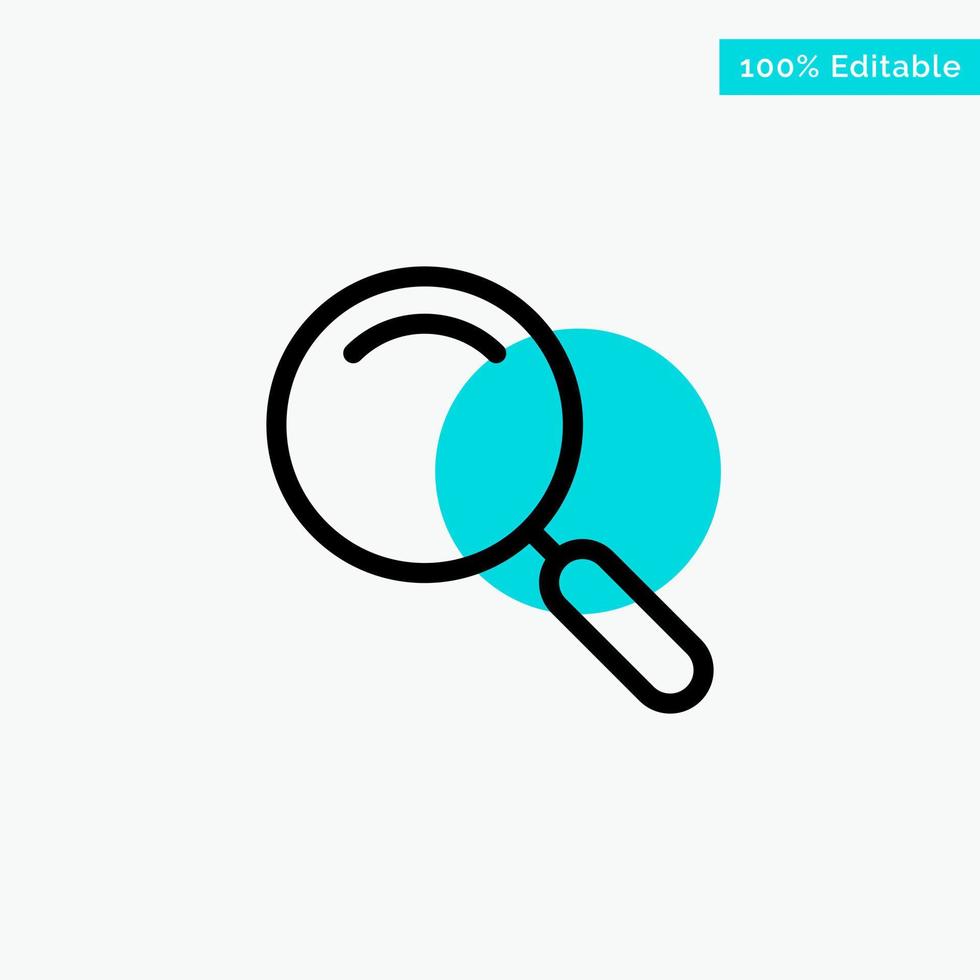 loupe générale magnifier recherche turquoise surbrillance cercle point vecteur icône