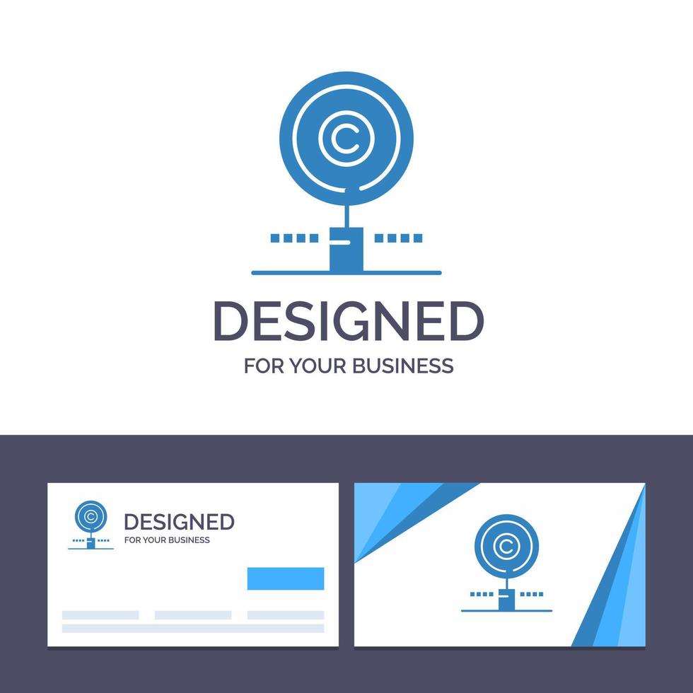 carte de visite créative et logo modèle contenu droit d'auteur trouver propriétaire propriété illustration vectorielle vecteur