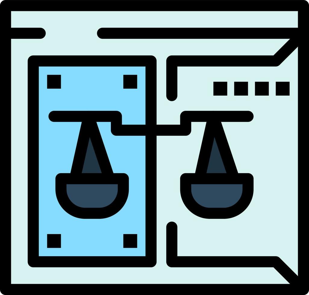modèle de bannière d'icône vectorielle d'icône de couleur plate de loi numérique de cour de droit d'auteur d'entreprise vecteur