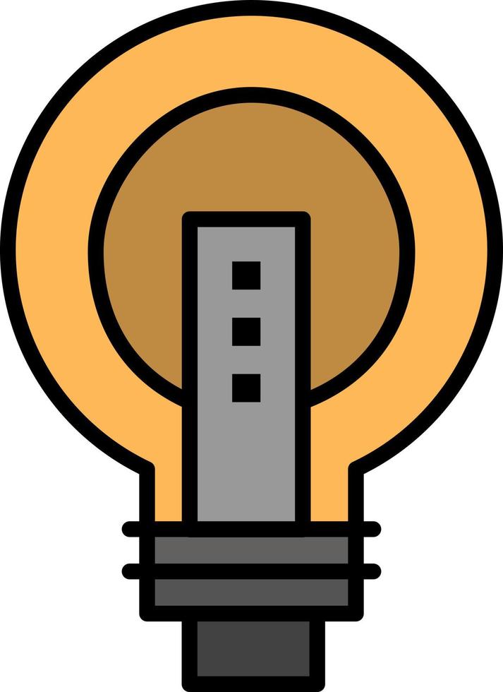 ampoule lumineuse idée d'entreprise lumière ampoule puissance plat couleur icône vecteur icône modèle de bannière