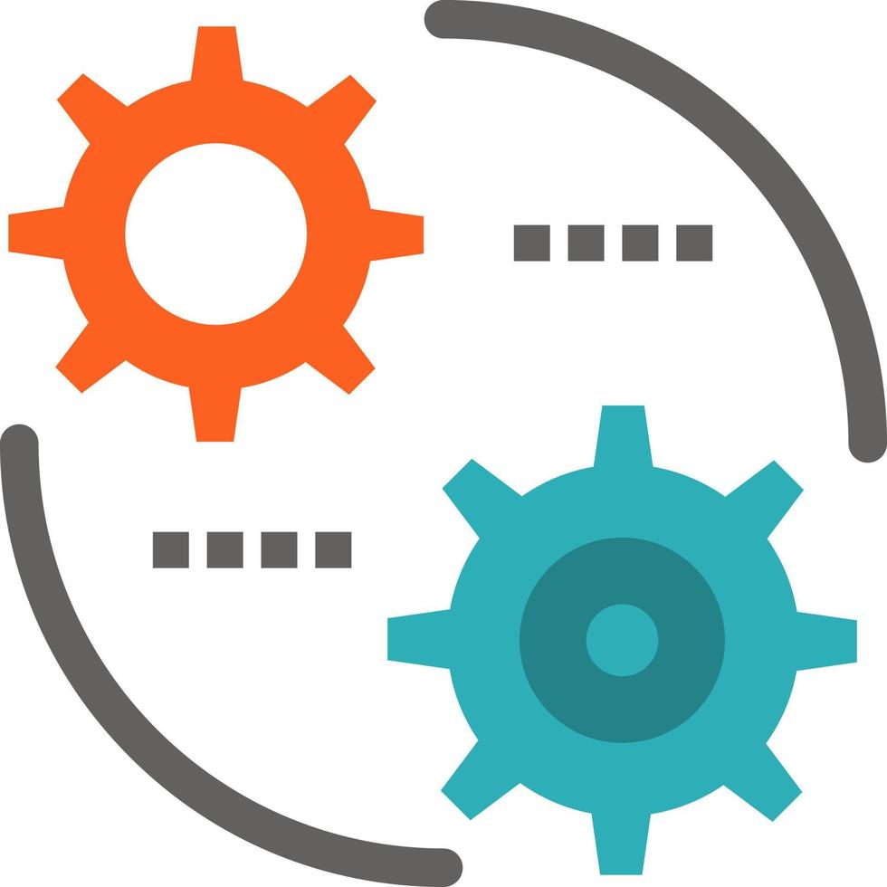 réglage de contrôle réglage de l'engrenage icône de couleur plate modèle de bannière d'icône de vecteur