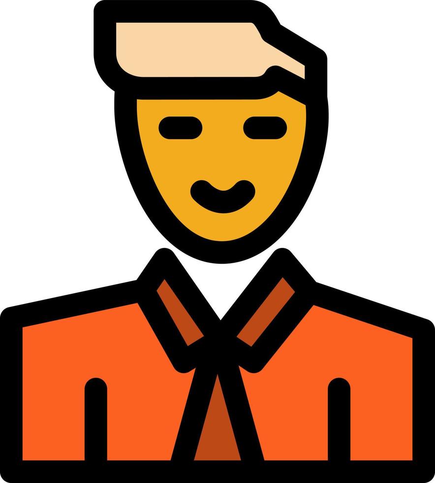 homme utilisateur étudiant enseignant avatar plat couleur icône vecteur icône modèle de bannière