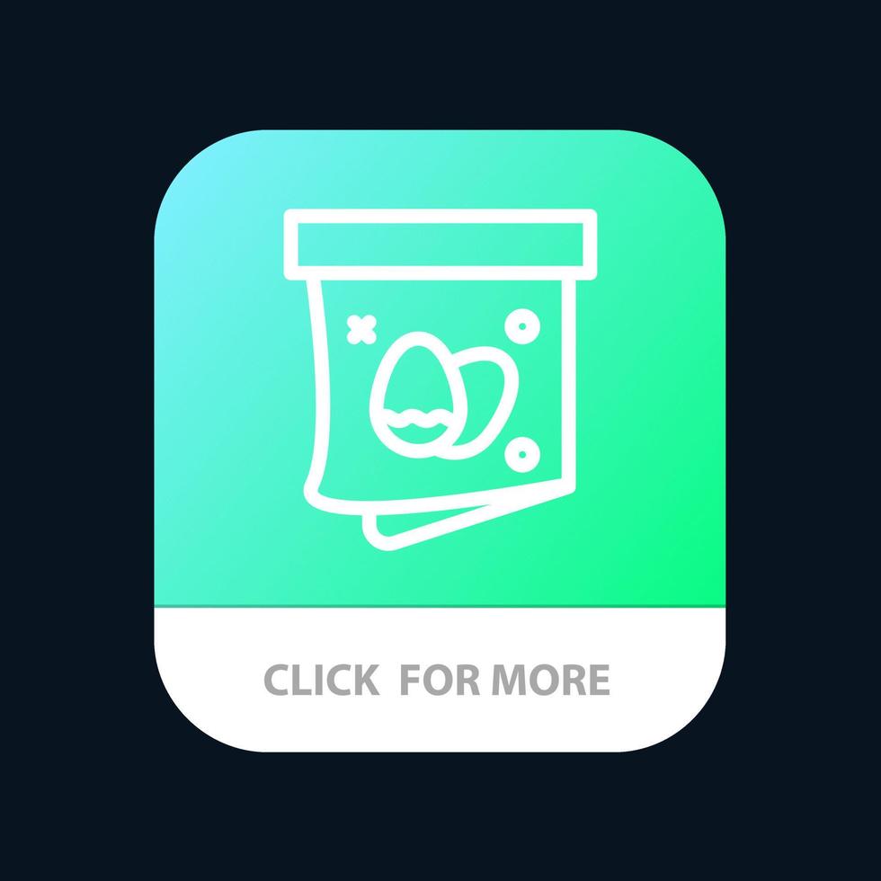 cadeau d'oeuf vacances de pâques bouton d'application mobile version de ligne android et ios vecteur