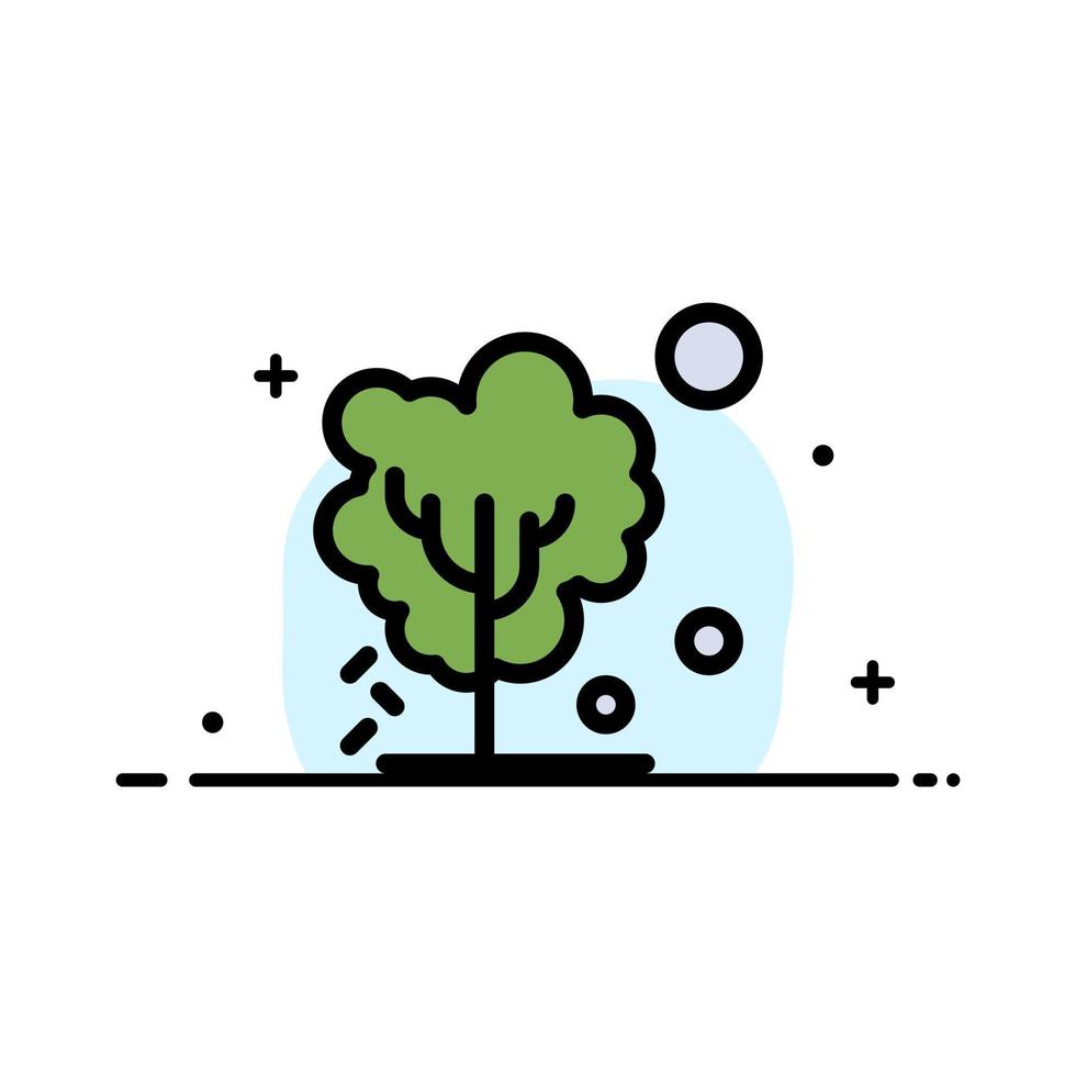 modèle de bannière de vecteur d'icône de ligne plate d'entreprise de réchauffement d'arbre de sol mondial sec