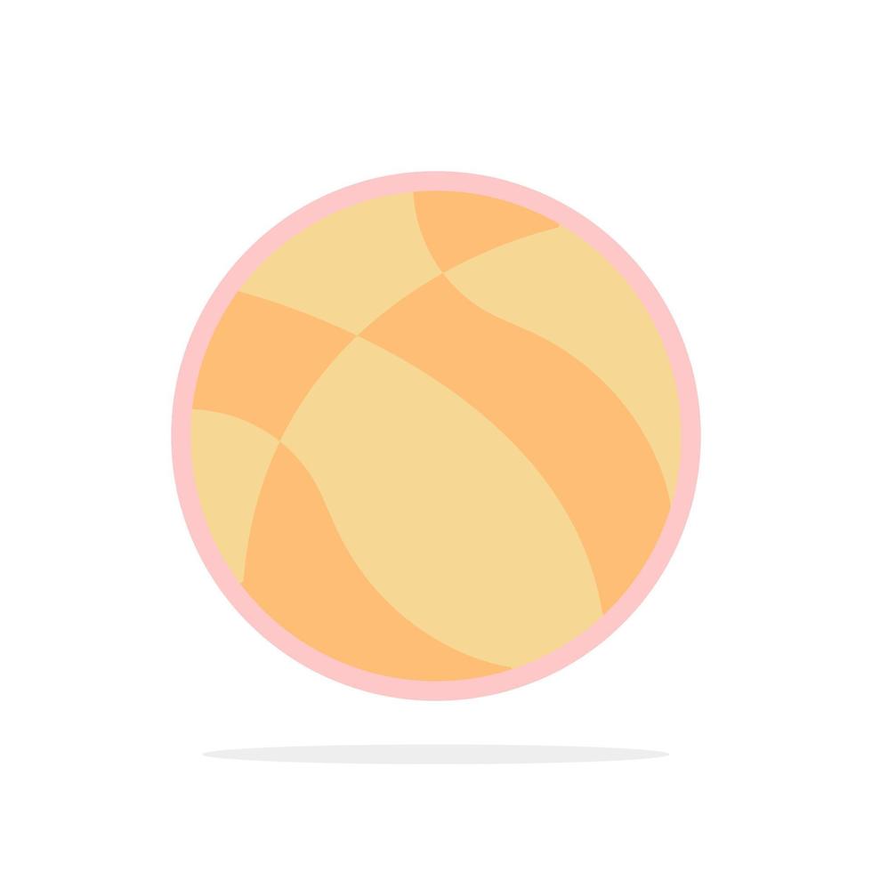 ballon basket nba sport abstrait cercle fond plat couleur icône vecteur