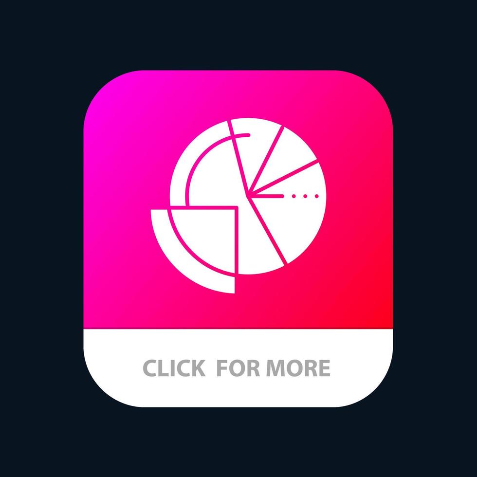 analyse de données financières bouton d'application mobile de financement de données analytiques version de glyphe android et ios vecteur