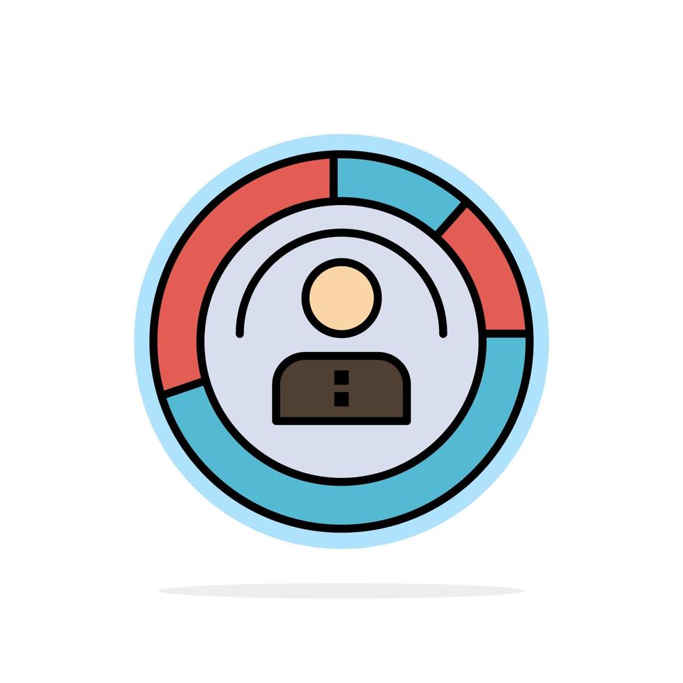 diagramme caractéristiques personnes humaines profil personnel utilisateur abstrait cercle fond plat couleur icône vecteur